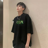 Sadcore Oversized shirt – Korean Style Street Letter Printed Short Sleeved T Shirt For