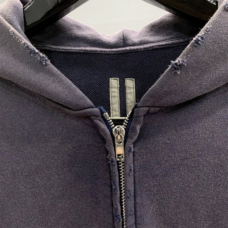 gothic melting smiley featuring streetwear solid color ninja zipper hoodies mens fleece turtleneck cardigan outdoor oversized hoody plus velvet charge coat