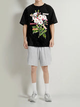 Y2k Broken heart – Retro Floral Pattern T Shirt Mens T Shirt Harajuku Style Seq
