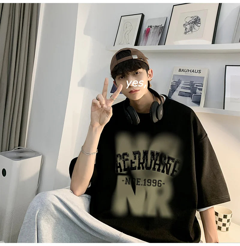 Vaporwave Graphic tee – 2024 New Short Sleeve T Shirt For Men American Hip Hop Fashion