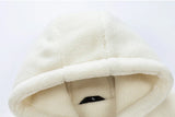 men fleece jackets and coats casual letter embroidery hairy zipper hooded outerwear warm streetwear parkas loose bomber jacke - variant style 571a87 for streetwear fashion