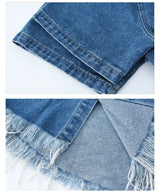 fashion high street mens set 2024 multi pocket short sleeved denim shirt casual straight leg pants 2 pcs set summer suit unisex unique jeans style 4502