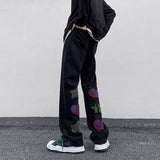 2023 summer new light luxury fashion pants star embroidered jeans mens straight slim pants boutique clothing simple style unique jeans style 3958