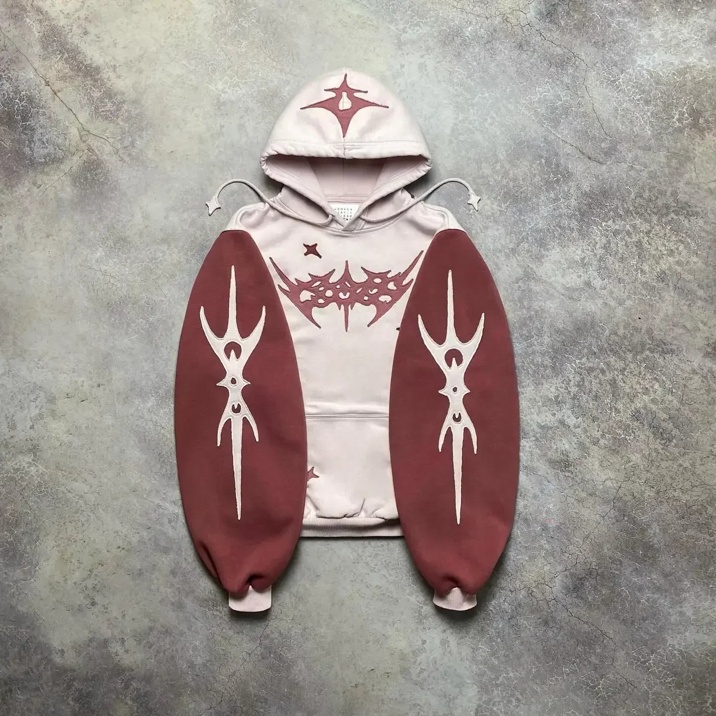 Vaporwave Drop – Y2K Patch Design Loose Zip Hoodies For Men Geometric Pattern – Streetwear Fashion for Men & Women