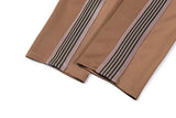 good quality brown motion casual pants men woman lovers trend side edge weaving embroidery drawstring loose trousers unique default style 5006
