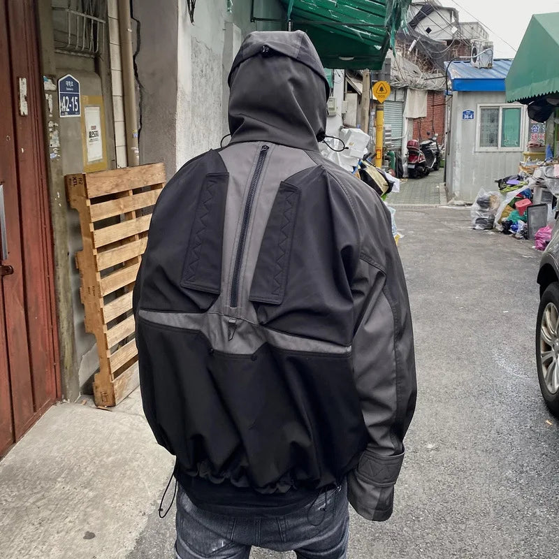 New 2023 Mens Undermycar Armor Zipper Parkas Windproof Hhooded Jacket Tatting Multiple pockets outdoor Wear size M L XL #490