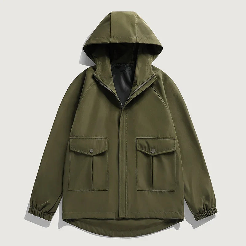 Leather Panel Streetwear Jacket Daily Fit Staple