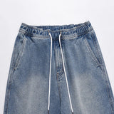 frog drift fashion street style best quality loose simple casual clothing streetwear drawstring pants jeans shorts for men women unique jeans style 363