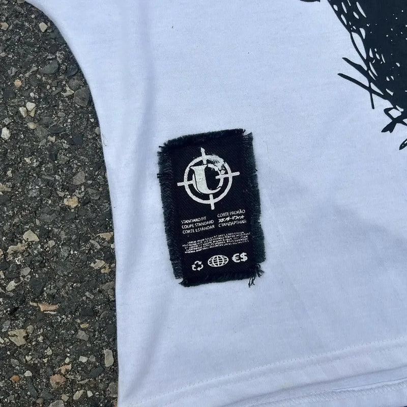 Y2K Manga Panel T-Shirt – Cry Scene Blur with Pastel Drip