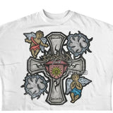 Cyberpunk Broken heart – New Gothic Cartoon Letter Printed Large Pattern T Shirt Cott