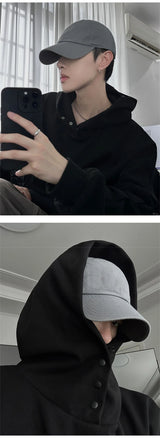 Men's Soft Knit Zip-Up Sweater – Autumn Fleece Button Up Neck Hip Hop Sweatshirts For Men Solid Color Oversized Y2K Hoodies High Street Fashion Hooded Tracksuit | Zip Knit Drop #116