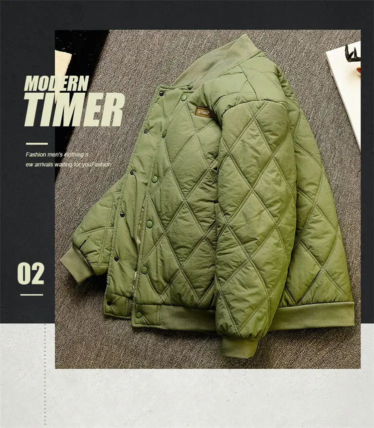 Japanese High Street Men and Women Winter Trendy Personalized Baseball Jacket Thick Jacket Couple Loose Retro Harajuku Top y2k