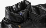 japanese street motorcycle set men thickened stand collar hip hop leather jacket harajuku casual pants 2 pcs bomber suit 2023 unique default style 4894