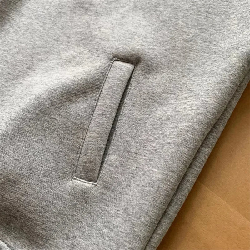 2024 New Half Zipper Design Sweatshirts For Men Autumn Y2K Vintage Stand Collar Pullover Hoodies Korean Fashion Casual