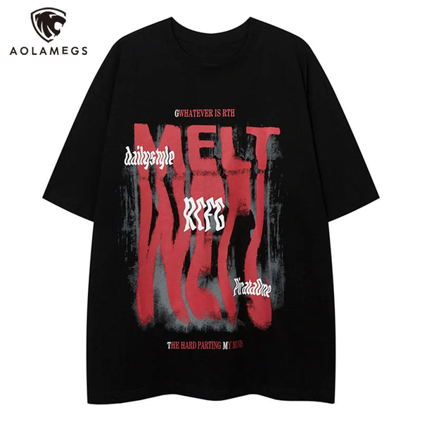 Anime Chrome logo – Men Short Sleeve T Shirts Letter Reflection Print Tshirt Hig
