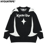 mens streetwear sweater hip hop letter geometry knitted sweater pullover new casual autumn o neck cotton sweater unisex jumpers - unisex casual winter pullover, urban fashion pullover, high quality cotton hoodie