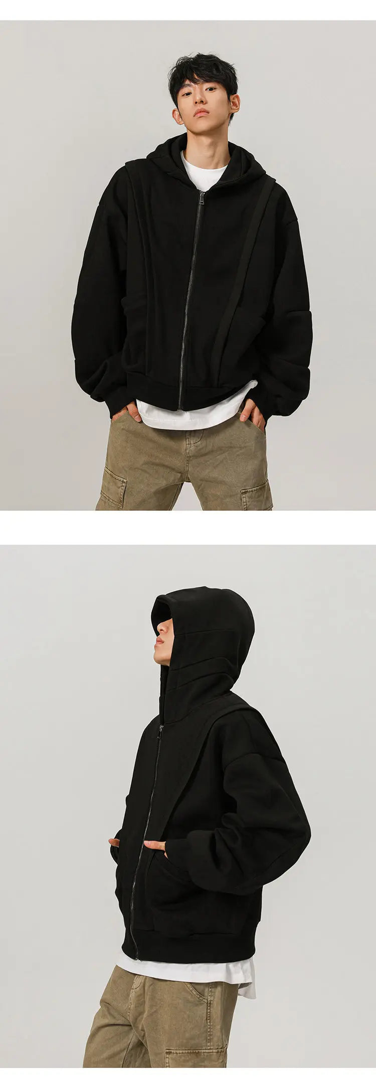 450G Hoody Sweatshirt Men Women Streetwear Fashion Loose Casual Short