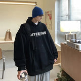 Burgundy Hooded Sweatshirt For Men 2024 Autumn And Winter New Tops Hea
