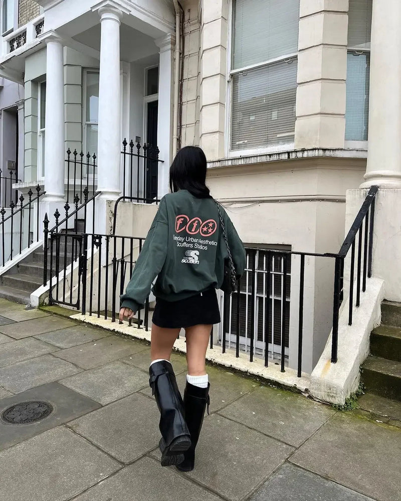 Harajuku Popular Hoodie Oversized Sweatshirt Grunge Hoodies Women Goth
