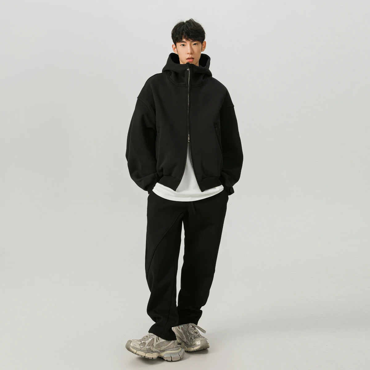 men sport sets hood coat pant streetwear loose casual hoody short sweatshirt jacket trouser women hoodie sweatpant tracksuit sporty tapered joggers