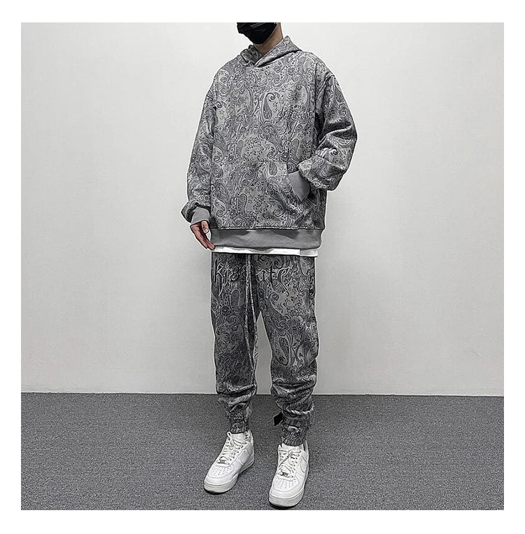 Vaporwave Drop – Fashion Paisy Hoodies Pullover Casual Suede Hooded – Streetwear Fashion for Men & Women