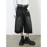 men summer streetwear fashion loose casual wide leg denim calf length jeans pants male vintage jeans baggy hosen pants ripped baggy denim