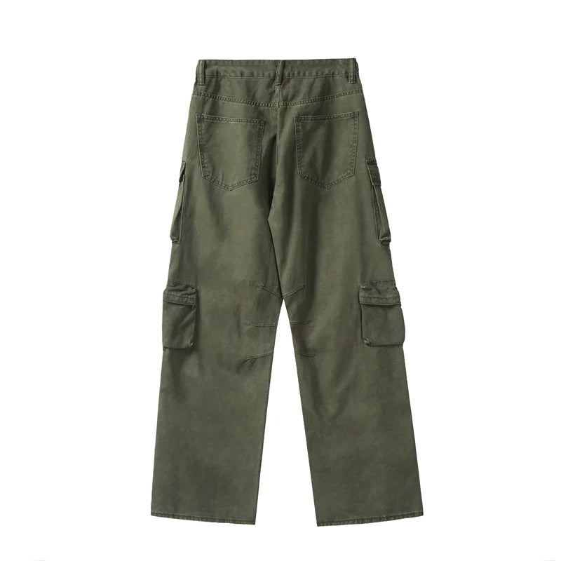 unisex hip hop pants retro cargo pant streetwear multi pockets zipper harajuku joggers new casual loose straight baggy trousers unique joggers style 2085