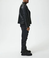 leather varsity coat, fall winter style, men's streetwear fashion, oversized urban jacket, high quality cold-weather coat