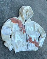 2024 American Trendy Brand Fashion Letter Palm Print Oversized Hoodie