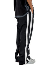 high street side striped spliced straight pants unisex elastic waist streetwear casual racing biker sportwear pants joggers men relaxed fit joggers