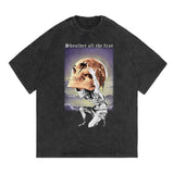 Trapwear Shirt – Rainbowtouches Washed T Shirts Mens Casual Clothing – Urban Streetwear for Men & Women