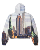 Y2K Retro Harajuku Statue Of Liberty Pattern Hoodie Fashion Casual Lon
