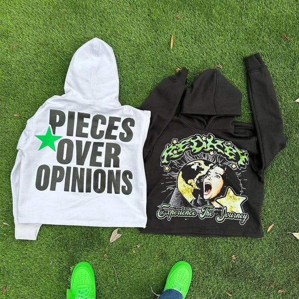 Y2K Womens Clothing Hoodie Sweatshirt Long Sleeved Pullover Oversize S