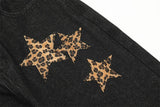 black baggy jeans men star patchwork straight denim pants fashion jeans male streetwear hip hop y2k loose trousers unique jeans style 834