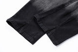 rainbowtouches men jeans unisex pants high street hip hop loose casual couple cargo straight patchwork gradient casual pants unique cargo style 593