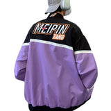 fashion racing style jacket coat mens letter embroidery loose coats unisex streetwear new casual motorcycle jackets outerwear - variant style 86c3a7 for streetwear fashion