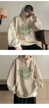 Autumn New Love Graphic Print Hoody Sweatshirts Man Hip Hop Oversized