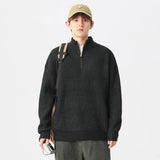 varsity graphic knit, unisex street look, trendy streetwear apparel for men and women