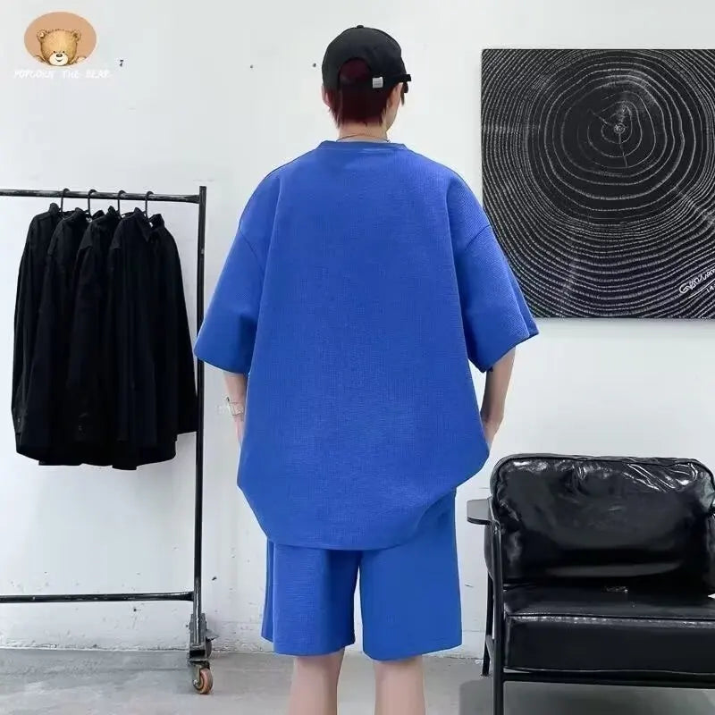 Cyberpunk Aesthetic piece – Summer Man Tracksuit Cartoon Streetwear Hip Hop Rock Casual