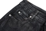 european and american street batik black paint coat wide jeans pants fashionable baggy contoured distressed flared denim jeans unique jeans style 1600