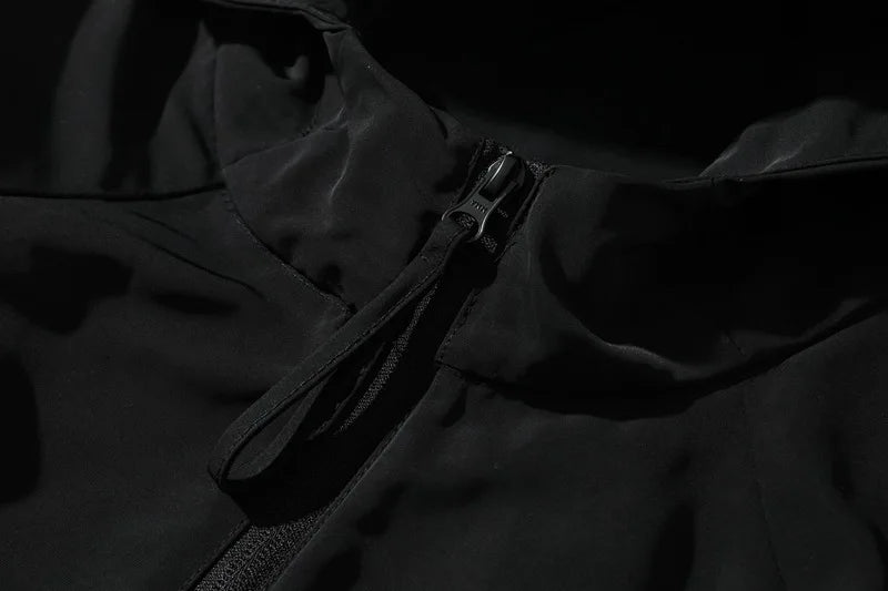 New 2023 Men Raf Technical zip-up Parka Track Zipper Casual Mess Windbreaker With Hoody Trench Jackets Coat #A06