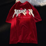 Vaporwave Aesthetic print tee – Cartoon 3D Letter Flocking Embroidery Hip Hop T Shirts Unise