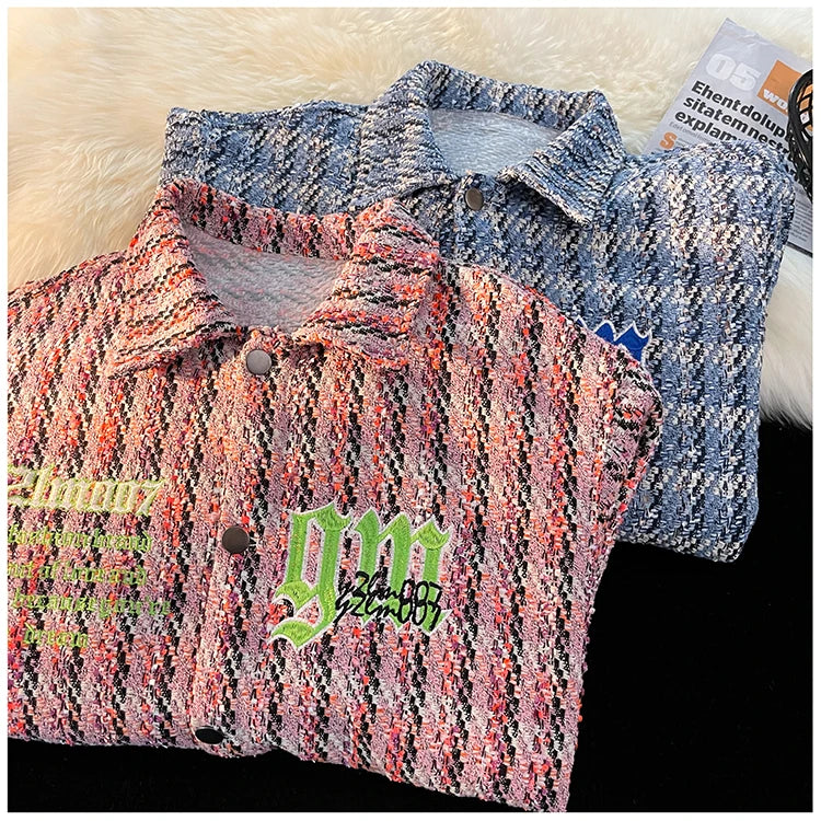 8c7336 design unisex high everyday graphic style urban casual premium streetwear fashion wear hop hip fit style quality - american-retro-plaid-jacket-korean-trend-couple-jackets-embroidery-design-unisex-outerwear-loose-plus-size-mens-coat oversized print essential material image streetwear design ID a1d6b