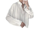 2023 Spring New Light Luxury Fashion Shirt Men Korean Version Long-sleeved Loose Casual Men Clothing Boutique Clothing