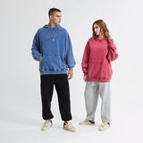 Kanye Vintage Distressed Solid Hooded Hoodie Oversize Washed Wax Dyein