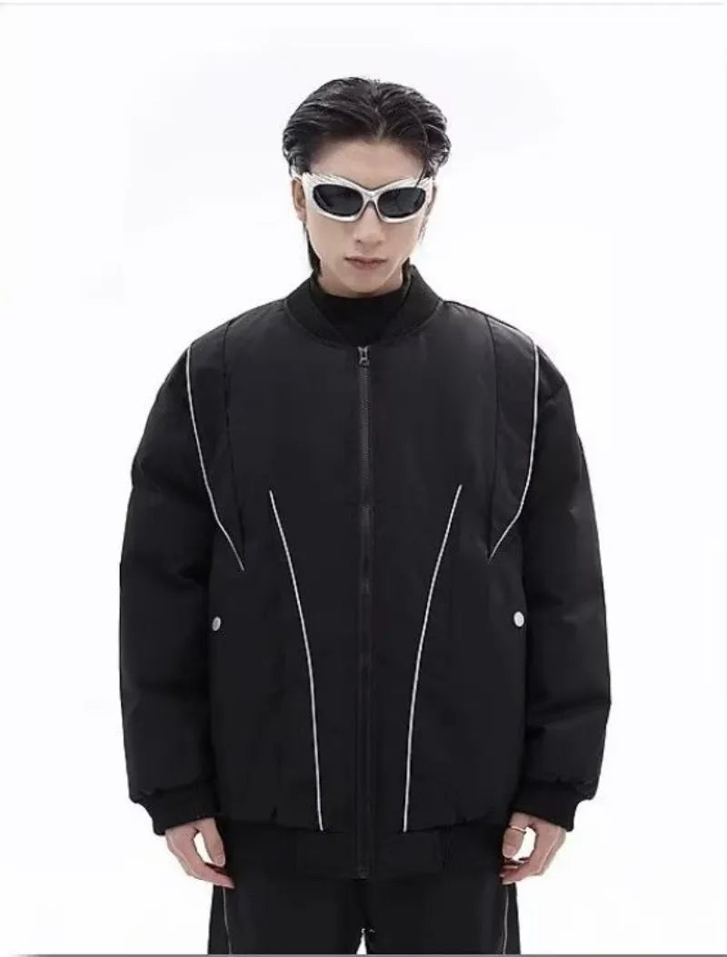 Winter Thickening Flying Baseball Uniform Solid Multi Pocket Simplicity Warm Cotton Jacket 2024 New Streetwear Male Parkas