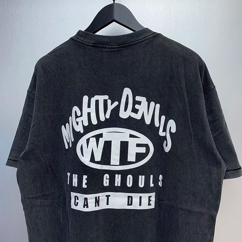 Trapwear Shirt – Vintage Wash Black Saint T Shirts Men Woman Best Quality Two – Urban Streetwear for Men & Women