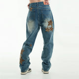 black baggy jeans men star patchwork straight denim pants fashion jeans male streetwear hip hop y2k loose trousers unique jeans style 816