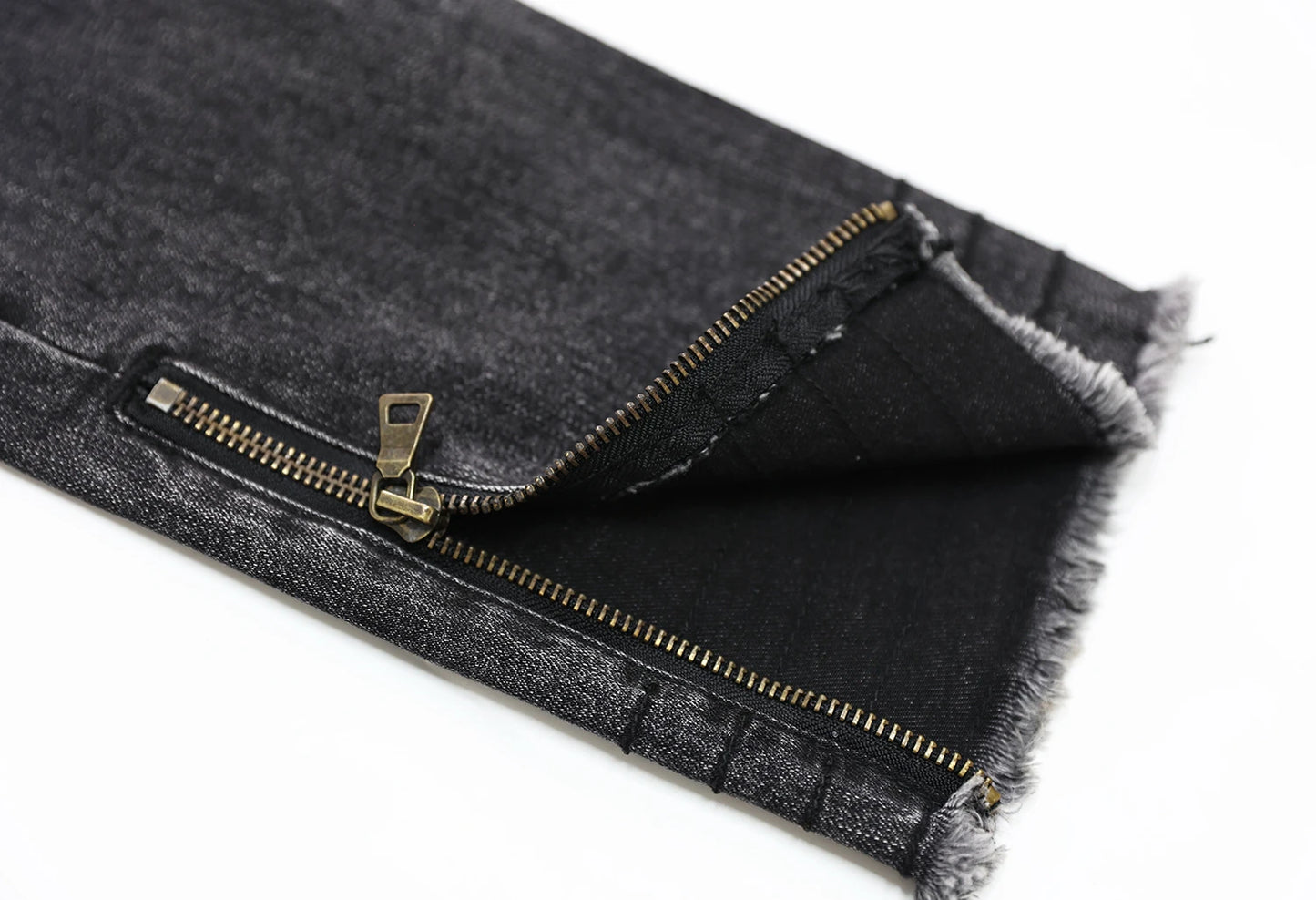 retro washed denim jeans mens bottom zipper jean trousers with pockets hip hop fashion high street slim fit pants joggers jeans unique joggers style 3119