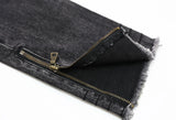 retro washed denim jeans mens bottom zipper jean trousers with pockets hip hop fashion high street slim fit pants joggers jeans unique joggers style 3119